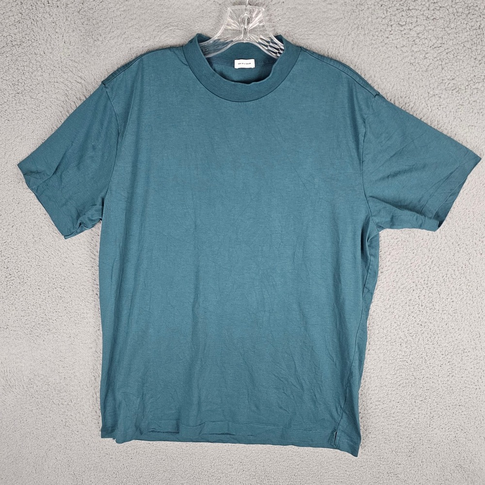 Son of a Tailor T-Shirt Mens L Teal Blue Supima Cotton Short Sleeve Crew Neck